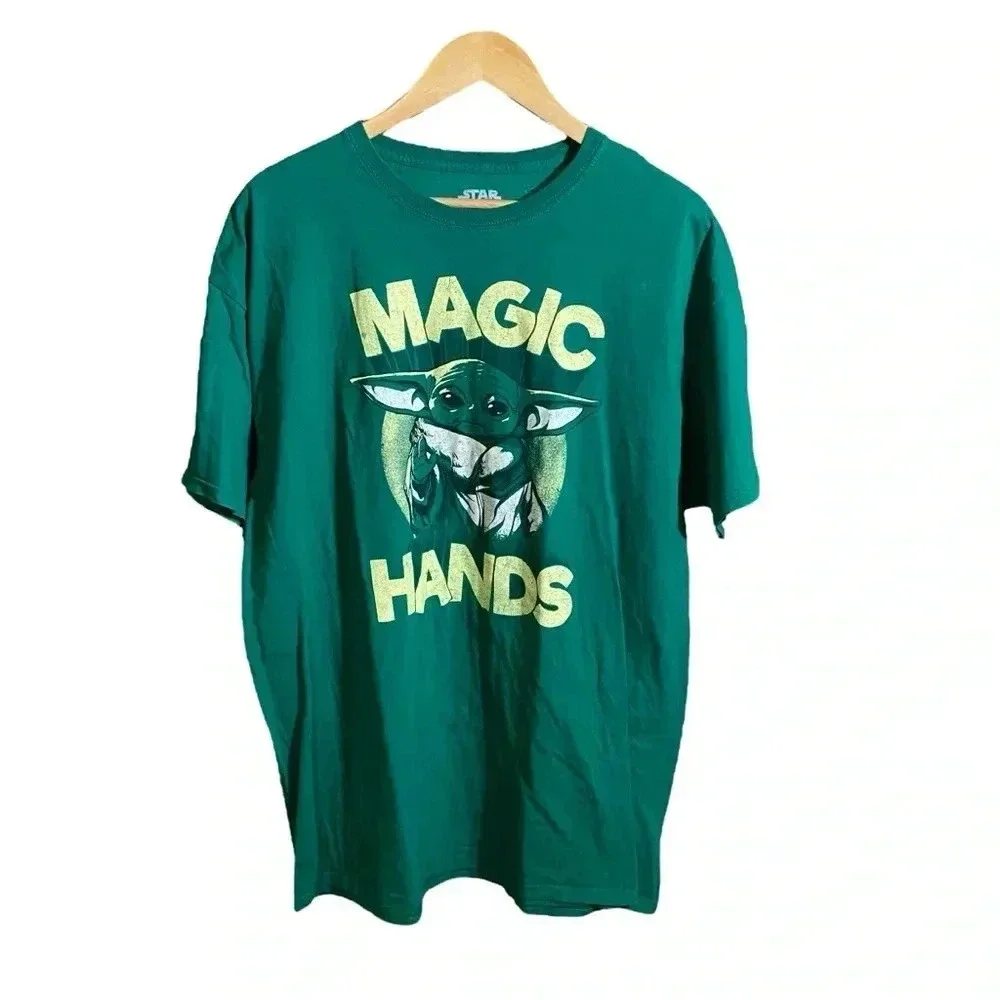FIFTH SUN STAR WARS Mandalorian Magic Hands Tee T-shirt Top Grogu Baby Y…